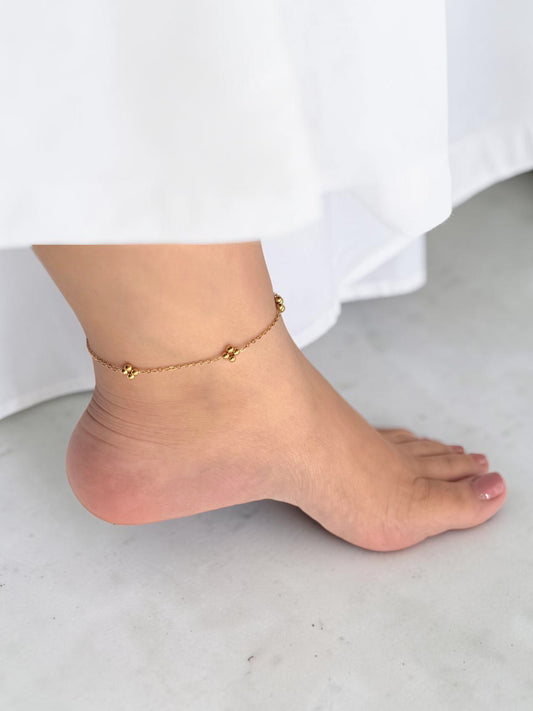 Henna حِنَّة Anklet in Gold for Adults - 18k Gold Plated and Stainless Steel