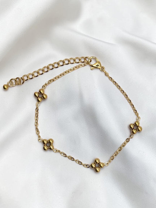 Henna حِنَّة Anklet in Gold for Kids - 18k Gold Plated and Stainless Steel