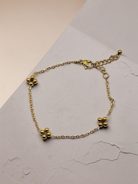Henna حِنَّة Bracelet in Gold for Adults - 18k Gold Plated and Stainless Steel