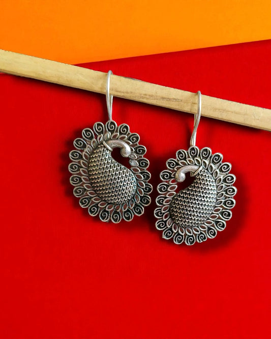 Paisley Silver Plated Earrings