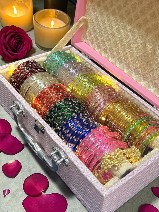 Haseena حسينة Kashmiri Glass Bangle Box in 2.2, 2.4, 2.6, and 2.8