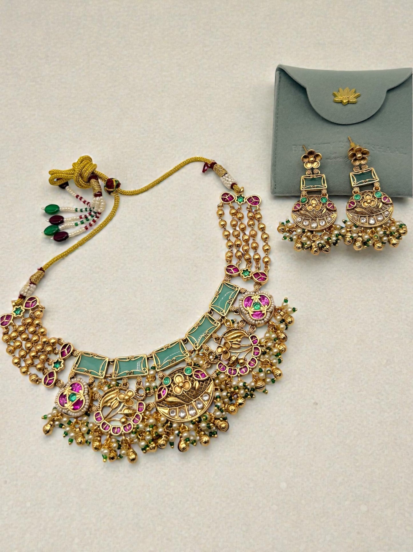 Rhea रिया Heritage Set in Sage Green