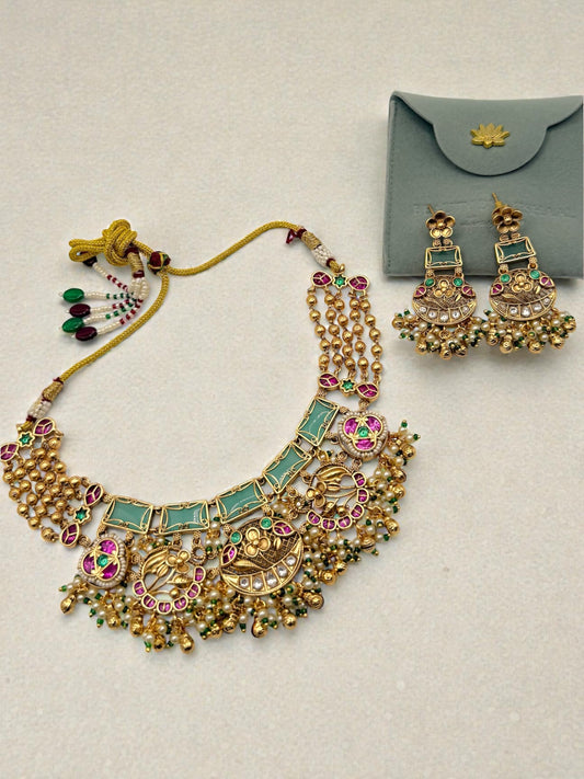 Rhea रिया Heritage Set in Sage Green